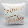 Hochzeitskissen mit Namen & Datum Metallic