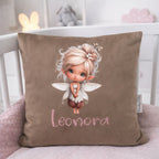 Kinderkissen Fee Sophia Samtoptik mit Name