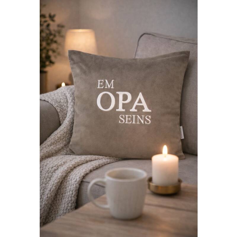 Kissen EM OPA SEINS braun